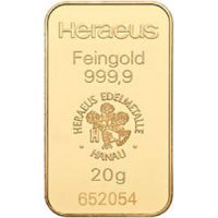 heraeus 20g gold bar