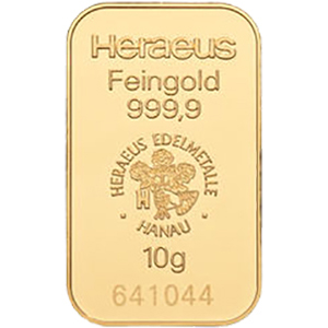 heraeus 10g gold bar