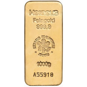 heraeus 1kg gold bar