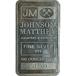 100 oz Johnson Matthey Silver Bar