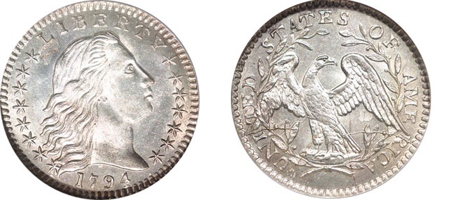 The Flowing Hair Silver/Copper Dollar