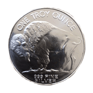 one troy ounce silver buffalo round