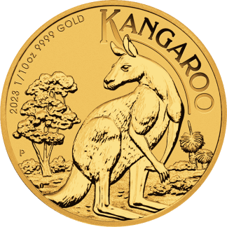 1-10 oz kangaroo gold coin 2023 back