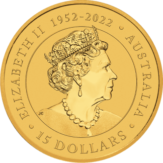 1-10 oz kangaroo gold coin 2023 front
