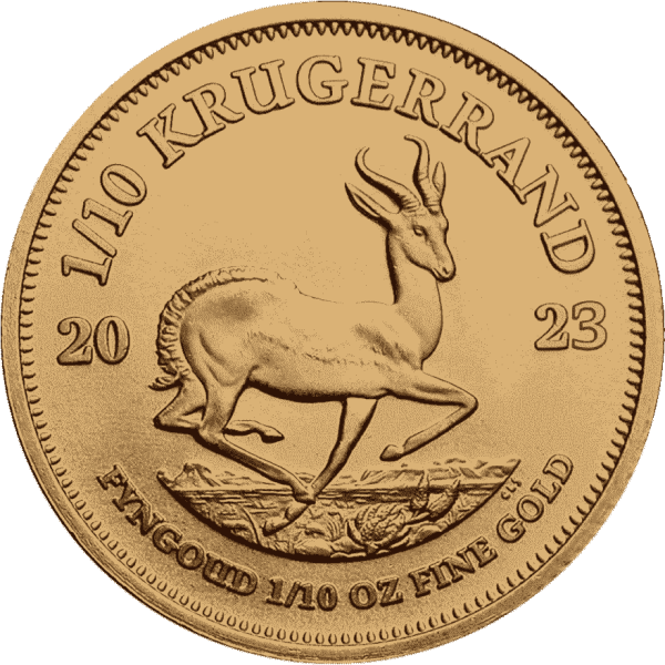 1-10 oz krugerrand gold coin 2023 back