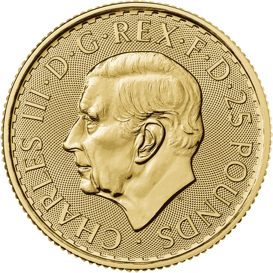 1-4 oz britannia charles iii gold coin 2023 front