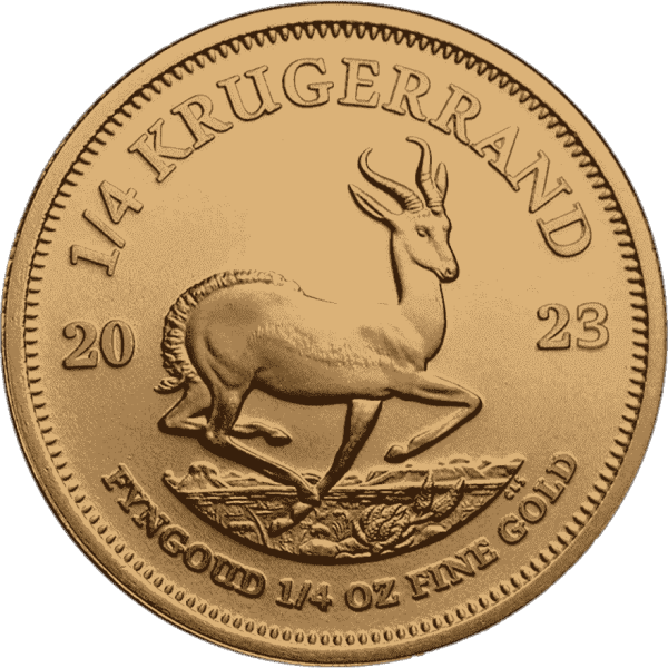 1-4 oz krugerrand gold coin 2023 back