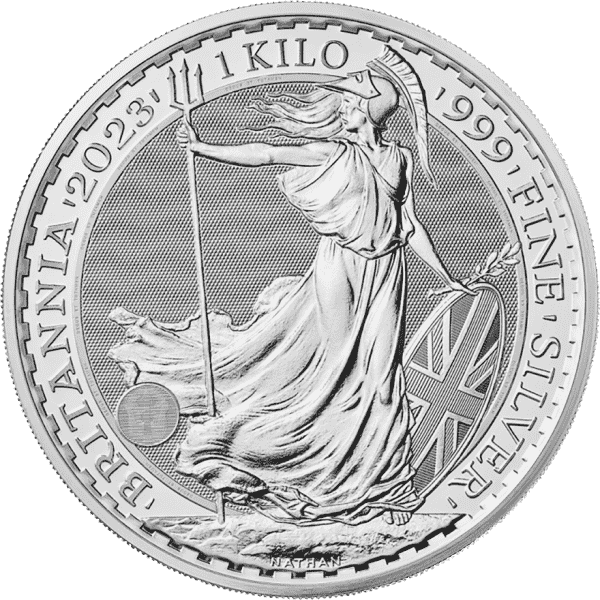 1 kilo britannia silver coin 2023 back