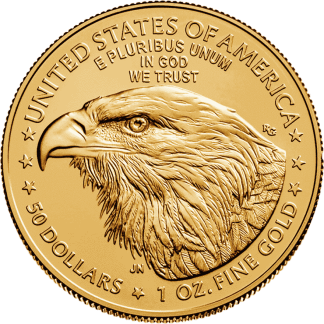 1 oz american eagle gold coin 2023 back