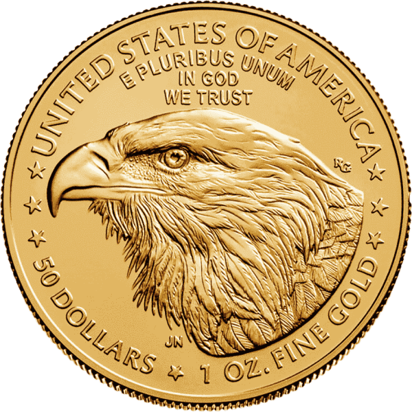 1 oz american eagle gold coin 2023 back