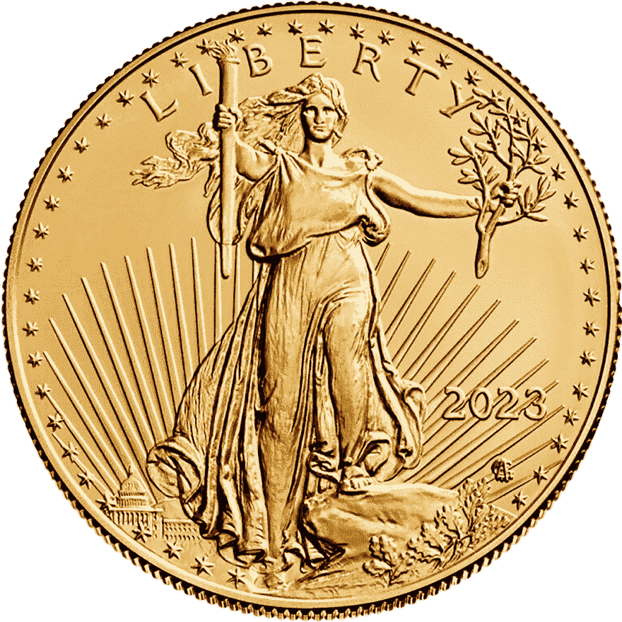 1 oz american eagle gold coin 2023 front
