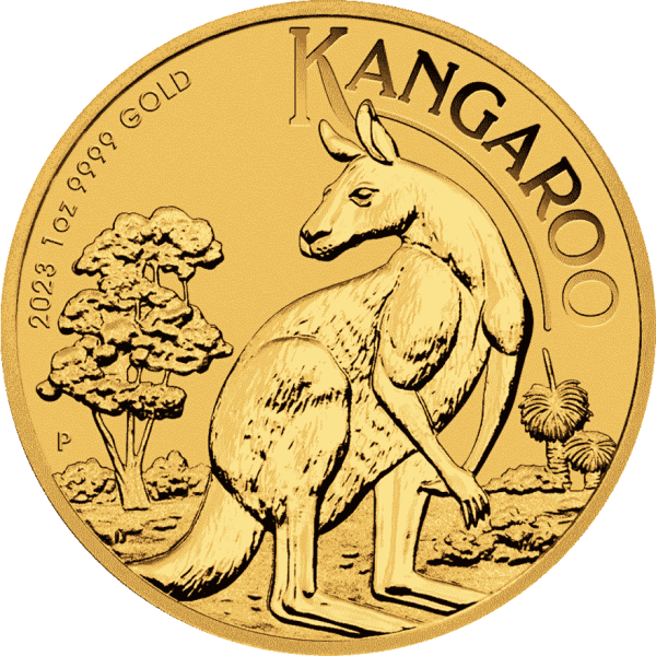 1 oz kangaroo gold coin 2023 back