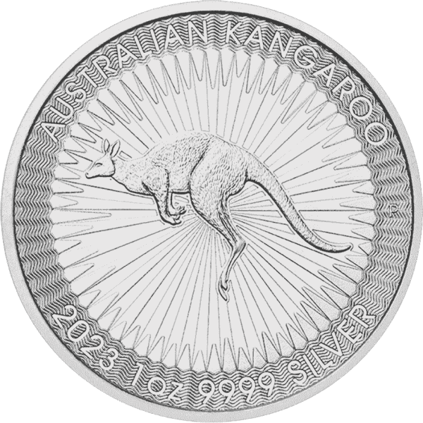 1 oz kangaroo silver coin 2023 back