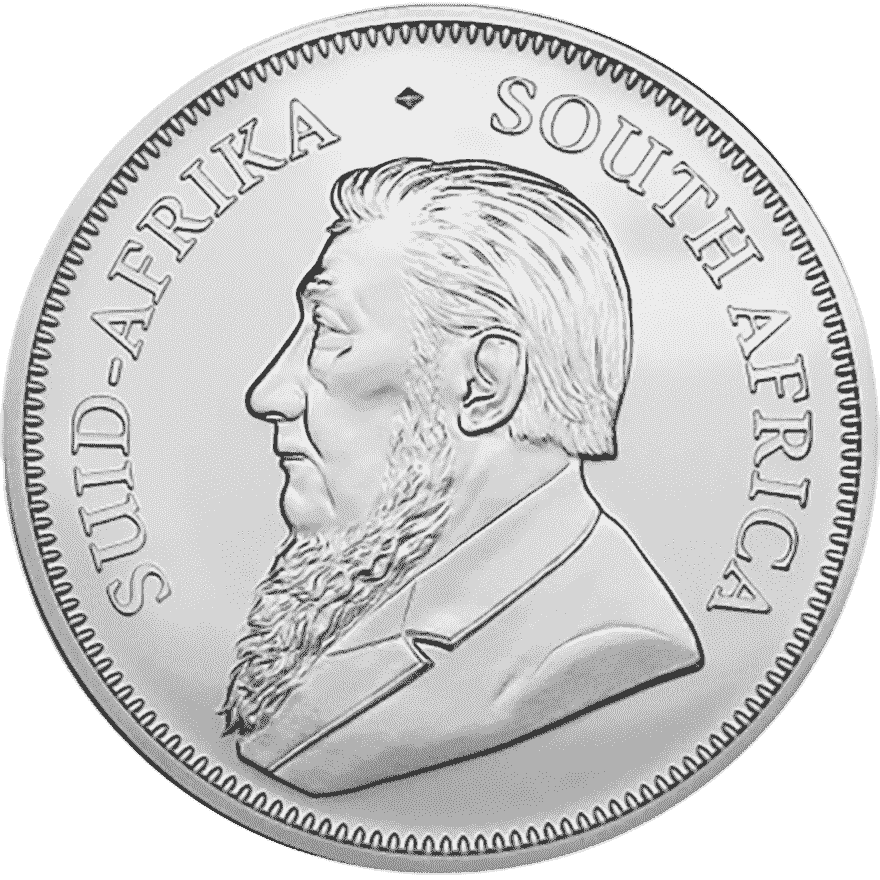1-oz krugerrand silver coin 2022 back
