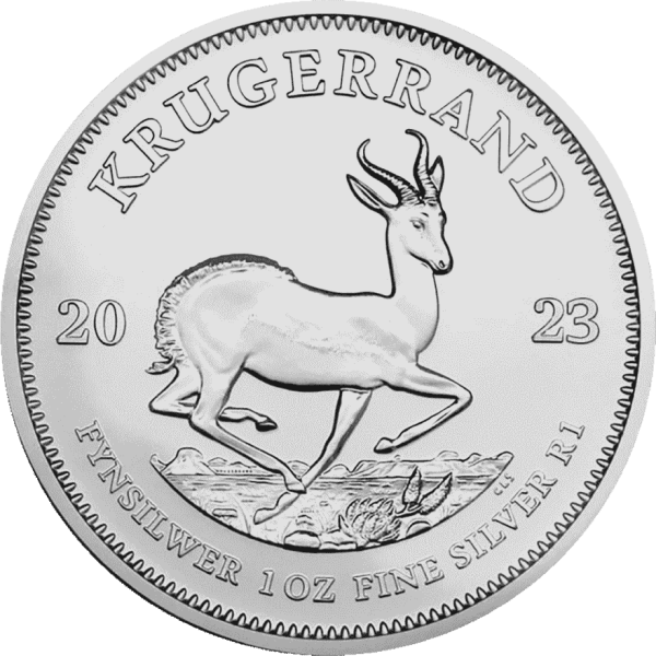 1 oz krugerrand silver coin 2023 back