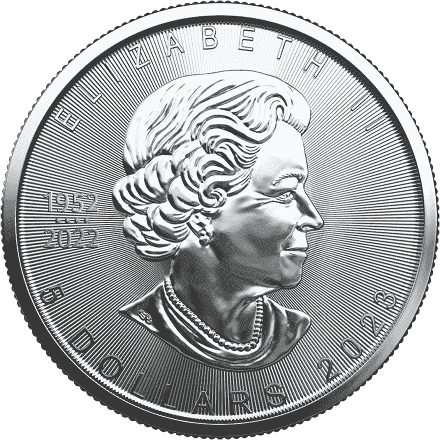 1 oz silver maple leaf coin 2023 front