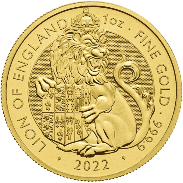 1 oz tudor beasts the lion of england gold coin 2022 back