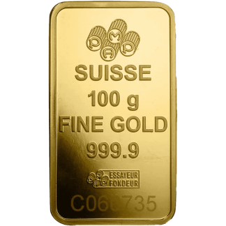 100g gold bar pamp fortuna