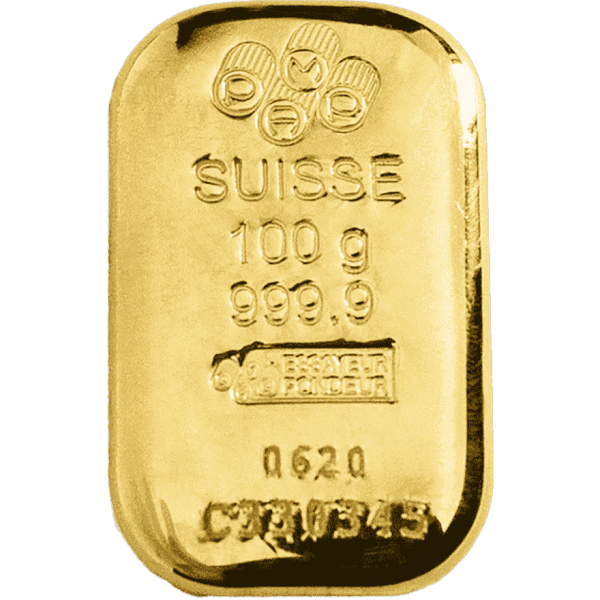 100g gold bar pamp suisse