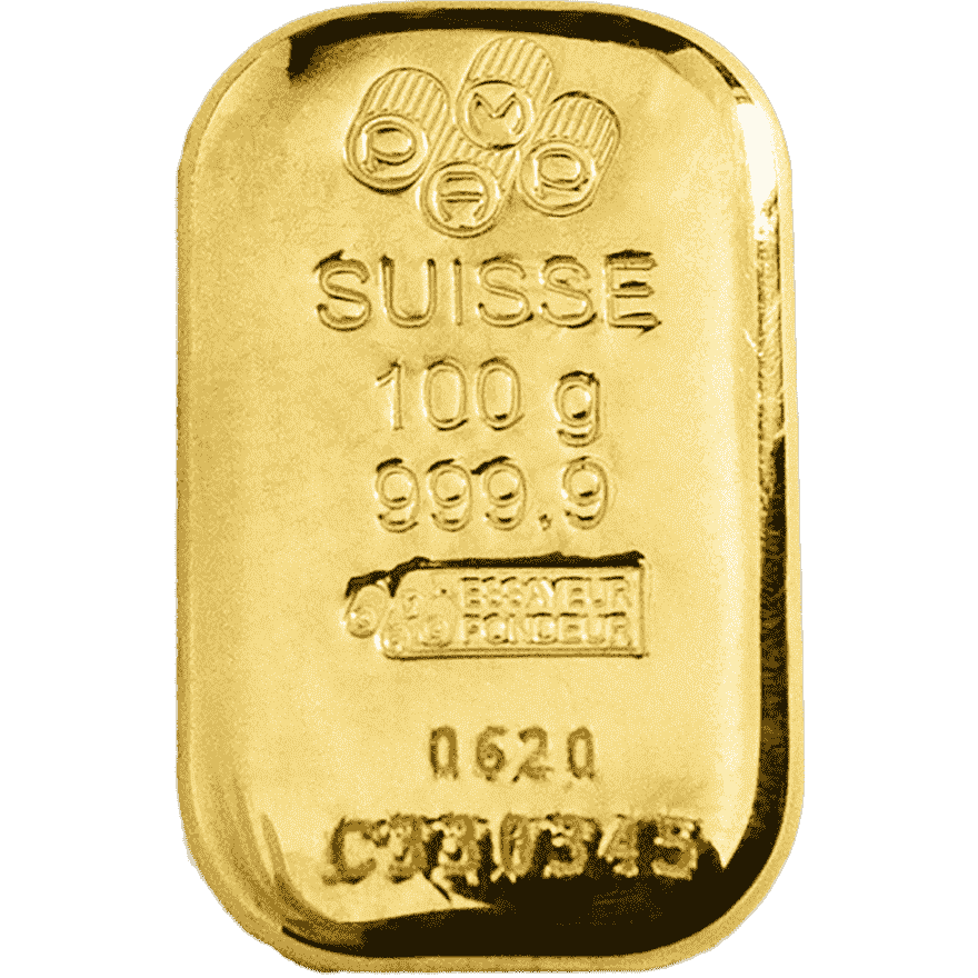 100g gold bar pamp suisse