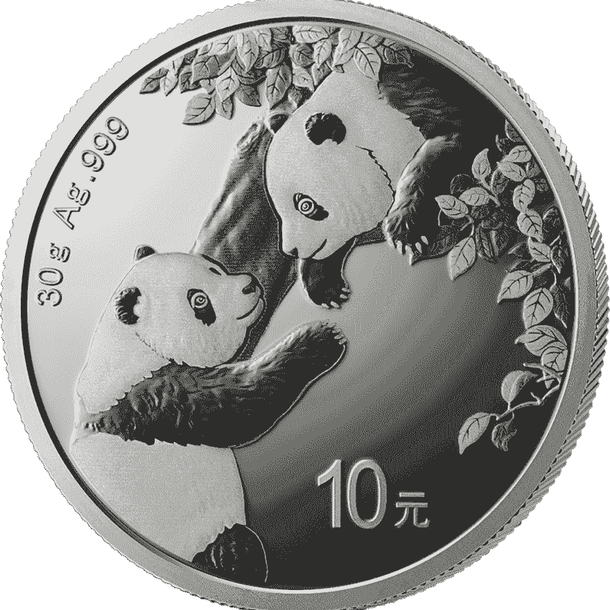 30g china panda silver coin 2023 back
