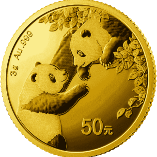 3g china panda gold coin 2023 front