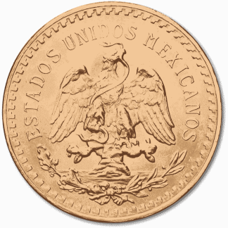 50 gold mexican pesos front