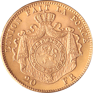 Belgium-20-Fr-Gold-Coin-Front