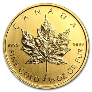 canada maple leaf gold coin 1/2 oz