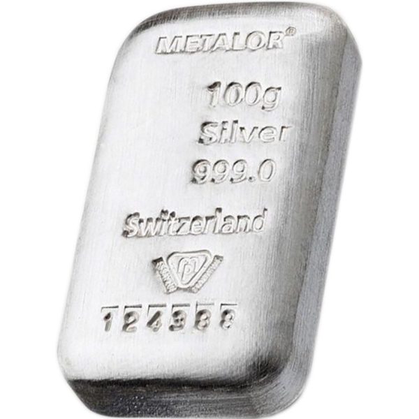 metalor silver 100g front