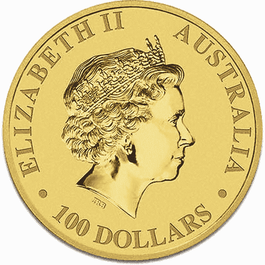 nugget 1oz gold different years front