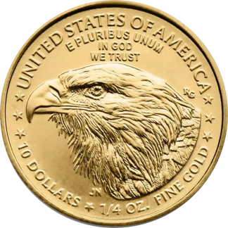 1/2 oz fractional gold coin reverse with engraved motif, investment-grade gold bullion from Gold Investments UK