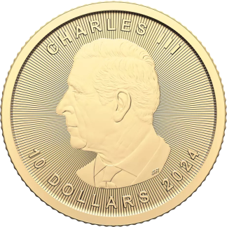1/4 oz gold bullion coin reverse motif, investment-grade fractional gold coin from Gold Investments UK