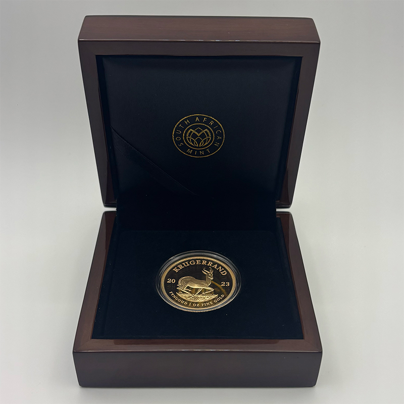2023 South African Gold Krugerrand proof coin, certified investment-grade gold bullion from Gold Investments UK