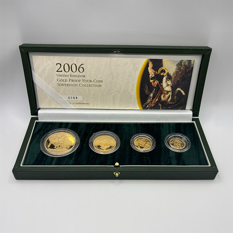 Gold Sovereign proof coin collection set, certified investment-grade UK gold bullion from Gold Investments