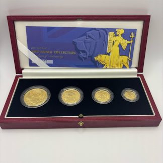 UK Britannia 2001 proof coin collection set, collectible investment-grade bullion from Gold Investments UK