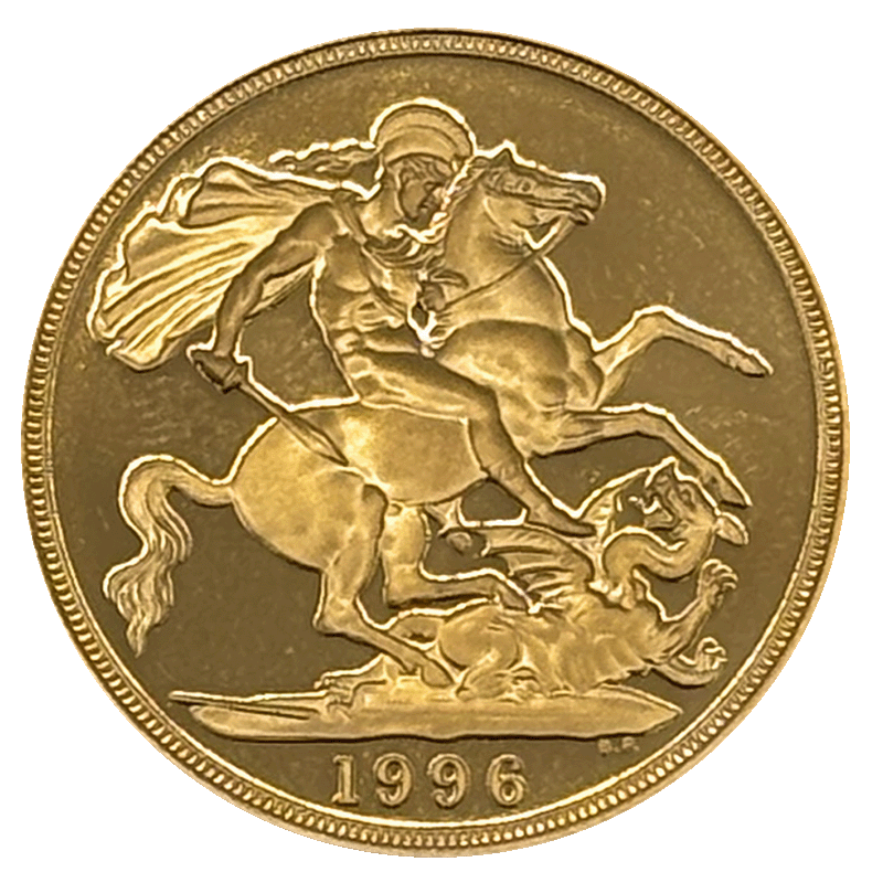Obverse side of an investment-grade gold bullion coin available to buy from Gold Investments UK